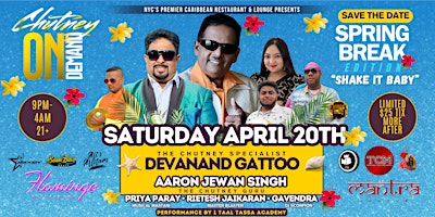 Chutney On Demand Spring Edition! Devanand Gattoo Live & More! primary image