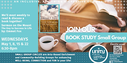 Primaire afbeelding van BOOK STUDY Small Group Circle reading Sermon on the Mount by Emmet Fox