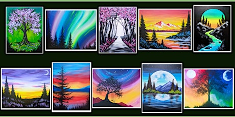 Pints and painitng: Happy Tree landscapes!