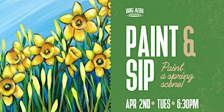 Image principale de Paint and Sip Night at Big Ash Brewing!