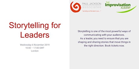 Storytelling for Leaders - 6 November 2019 primary image