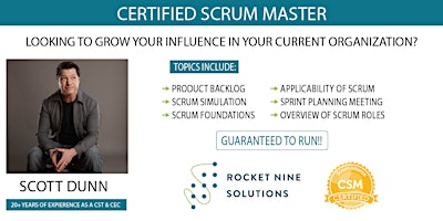 Imagen principal de Scott Dunn|Austin - In Person!|Certified Scrum Master |CSM|April 27th-28th