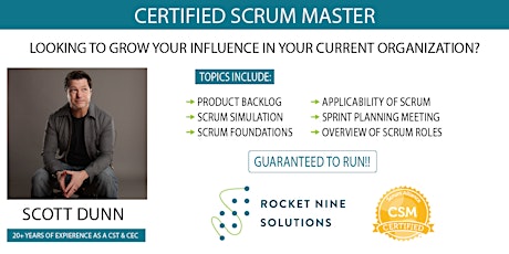 Imagen principal de Scott Dunn|Austin - In Person!|Certified Scrum Master |CSM|June 13th-14th