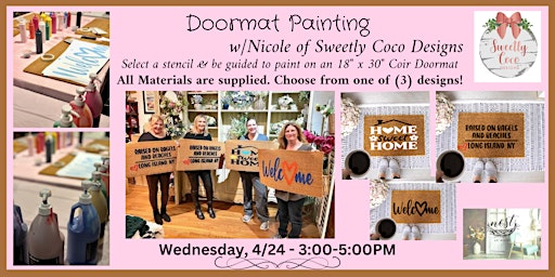 Imagen principal de Doormat Painting with Nicole of Sweetly Coco Designs