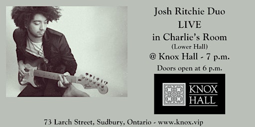 Imagem principal do evento Josh Ritchie Duo - LIVE at Knox Hall