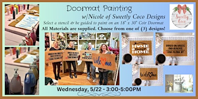 Immagine principale di Doormat Painting with Nicole of Sweetly Coco Designs 