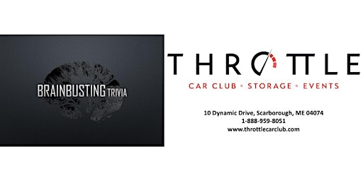 Imagem principal do evento Brainbusting Trivia at Throttle Car Club