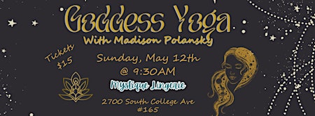Imagem principal do evento Goddess Yoga at Mystique Lingerie