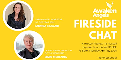 Image principale de AwakenAngels fireside with Mary McKenna and Andrea Sinclair