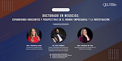 Primaire afbeelding van Conversatorio: Doctorado en Negocios