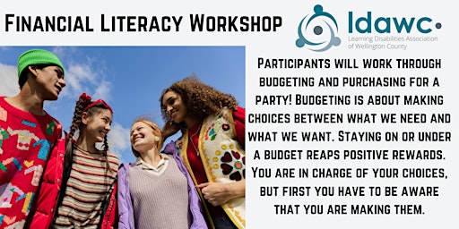 Immagine principale di LDAWC-FINANCIAL LITERACY WORKSHOP - Budgeting & Expenses for 11-14 year old 