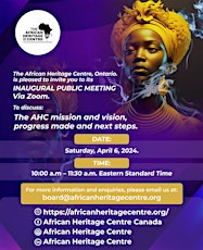 The African Heritage Centre Inaugural Public Meeting