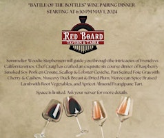 Imagem principal do evento “Battle of the Bottles” wine pairing dinner