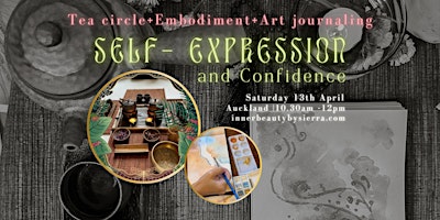 Primaire afbeelding van Tea meditation & intuitive Art journaling for Self-expression & confidence