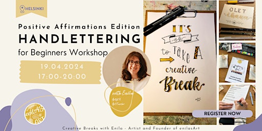 Handlettering for Beginners Workshop in Helsinki - Positive Affirmations primary image