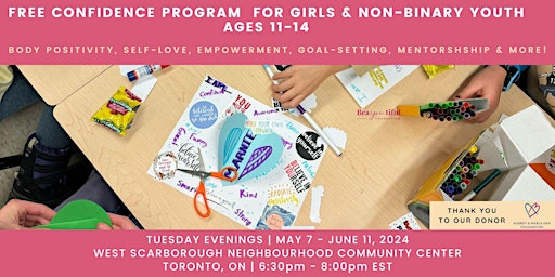 Tuesday Confidence Program  (TORONTO, ON)  Ages 11-14 primary image