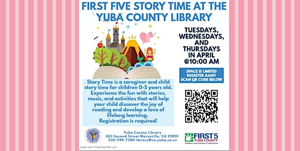 April's First Five Story Time (Ages 0-5)