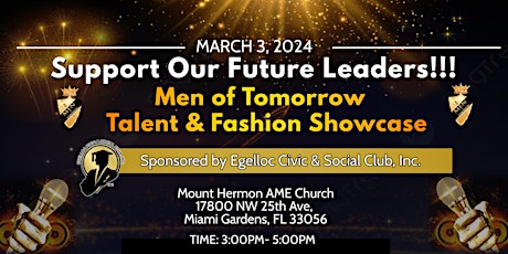 Men of Tomorrow Talent & Fashion Showcase