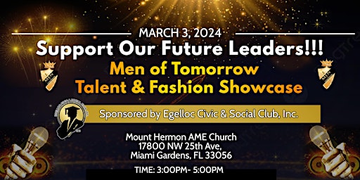 Men of Tomorrow Talent & Fashion Showcase primary image