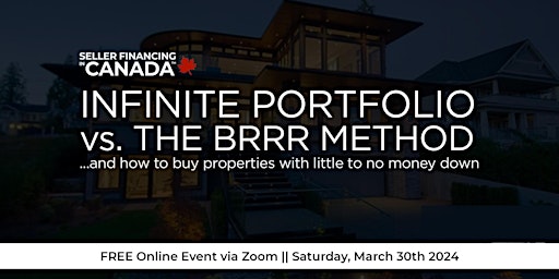 Hauptbild für Seller Financing In Canada: The Infinite Portfolio vs The BRRRR Method