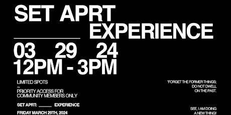 SET APRT: _____ EXPERIENCE