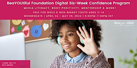 Hauptbild für ONLINE Six-Week Confidence Program - Girls 11-14