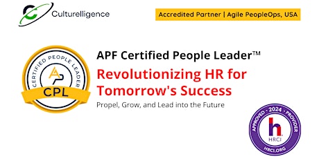 APF Certified People Leader™ (APF CPL™) Oct 16-17,2024