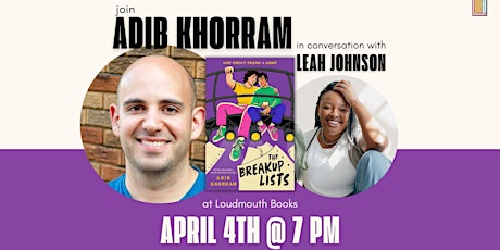 Adib Khorram in conversation with Leah Johnson at Loudmouth Books