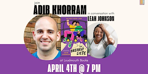 Adib Khorram in conversation with Leah Johnson at Loudmouth Books primary image