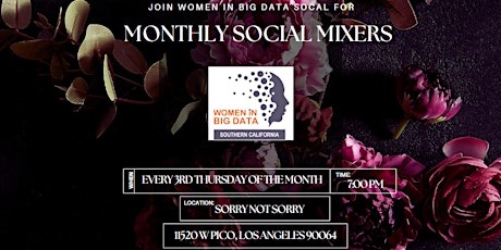 Monthly Social Mixer with Women In Big Data SoCal