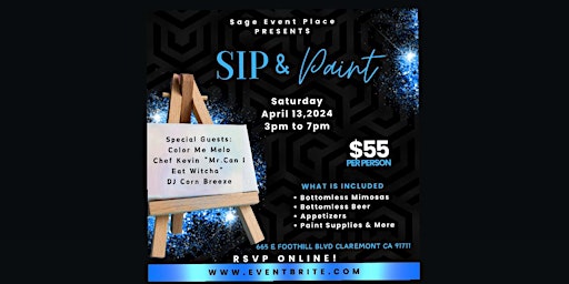 Imagen principal de Sage Event Place Presents : Sip & Paint