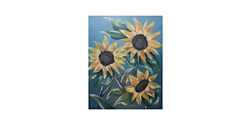 Primaire afbeelding van Sparkling Sunflowers Acrylic Painting Class