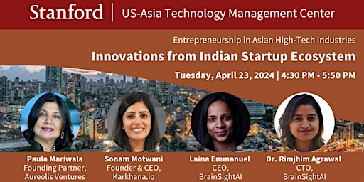 Primaire afbeelding van Innovations from the Indian Startup Ecosystem
