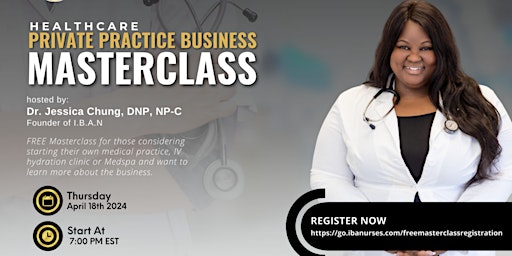 FREE Healthcare Private Practice Business Masterclass on April 18th, 2024 primary image