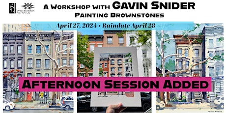 Imagem principal do evento Afternoon-NYC Urban Sketchers-Painting Brooklyn Brownstone Workshop