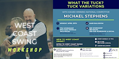 Imagem principal do evento Micheal Stephens Intermediate West Coast Swing Workshop