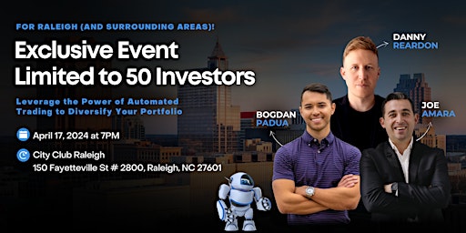 One Night Only For Raleigh Investors: Leverage the Power of Automated Trading primary image