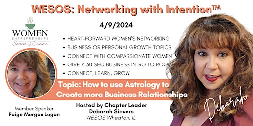 Immagine principale di WESOS Wheaton: How to use Astrology to Create more Business Relationships 