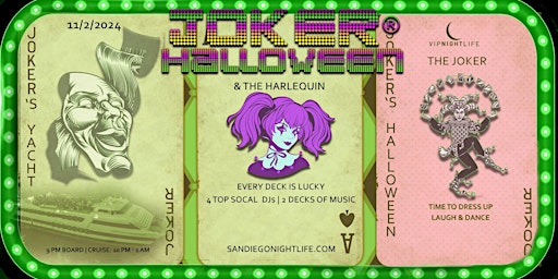 Imagem principal do evento San Diego Joker Halloween Party Cruise | Pier Pressure®