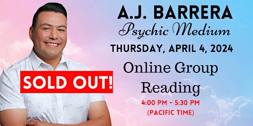 Online Group Reading with Psychic Medium A.J. Barrera primary image