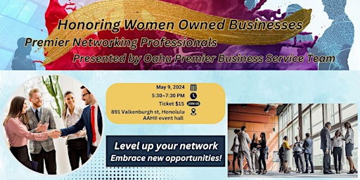 Immagine principale di Premier Networking Professionals-Honoring Women Owned Businesses 