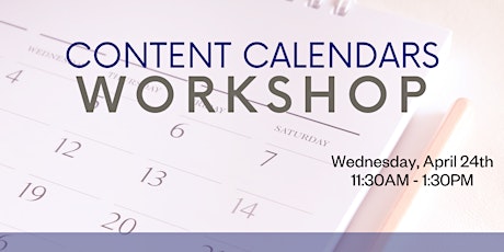 Primaire afbeelding van Content Calendars Workshop