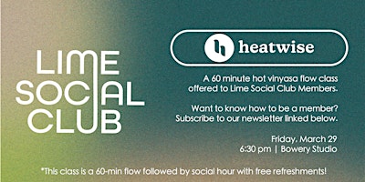 Primaire afbeelding van Heatwise x Lime Social Club