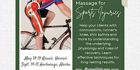 Massage for Sports Injuries workshop