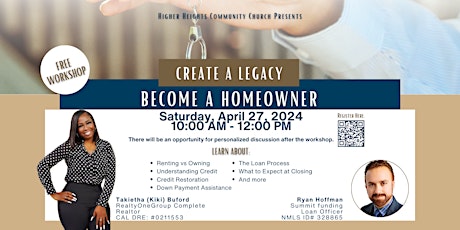 Create A Legacy! Become A Homeowner!