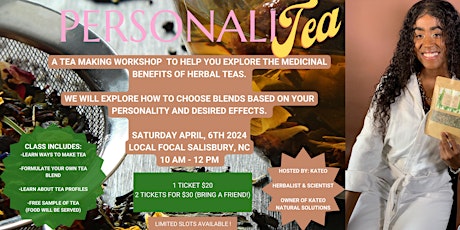 PersonaliTEA Class - Making Herbal Tea Blends