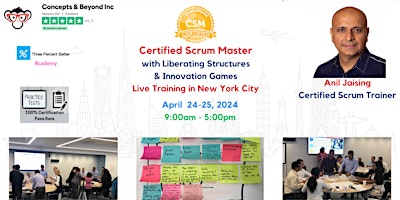 Certified ScrumMaster (CSM) - In-Person Training primary image