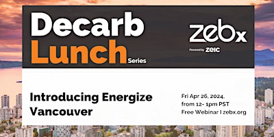 Imagen principal de Decarb Lunch: Energize Vancouver