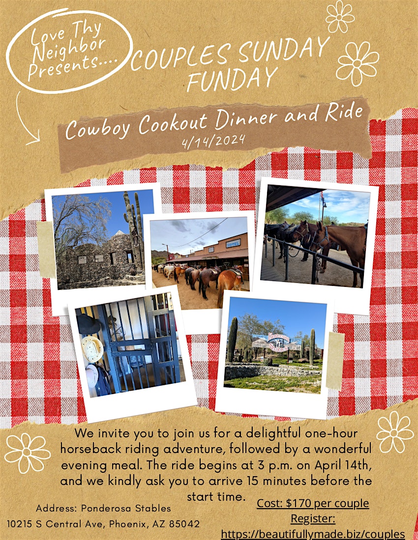 Couples Sunday Funday - Cowboy Cookout Dinner & Ride