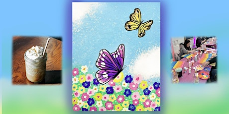 Paint and Sip at Sip Coffee House in Hobart: Butterfly Garden